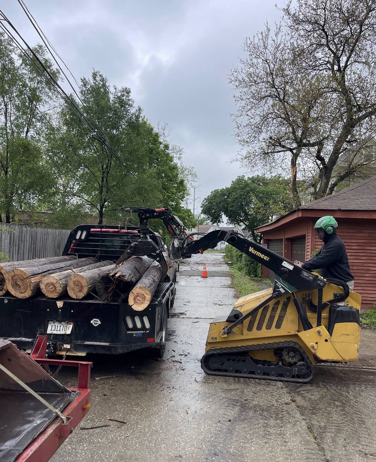 Pinzon's Tree Service crew at work